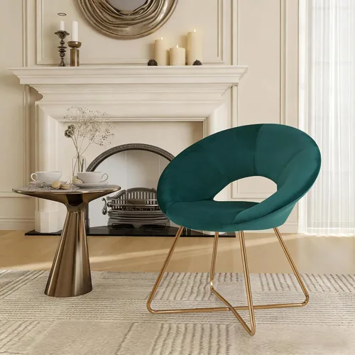 Miniatura 6 de Duhome. - Sillas con diseño moderno de mediados de siglo, para el comedor y la sala de estar, con patas de metal negras industriales, 1 unidad.