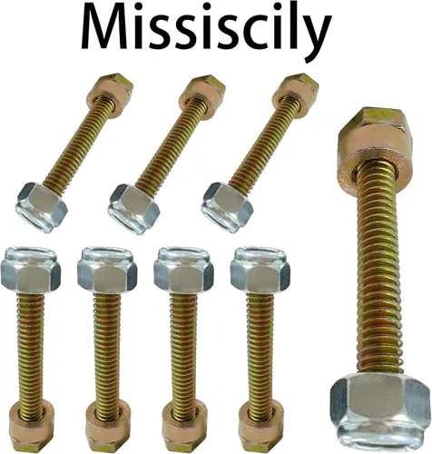Miniatura 3 de Paquete de 8 quitanieves 1501216MA - Juego de pasadores y tuercas (1/4 pulgadas x 1-3/4 pulgadas) para AYP Craftsman Murray 1501216 9524MA 301172
