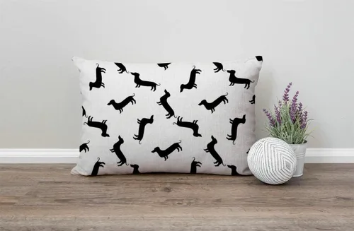 Miniatura 4 de Solekla Fundas de Cojines Decorativos de Granja para Exteriores para Sofá Cama Patrón de Perro Dachshund Weiner Funda de Almohada de Decoración