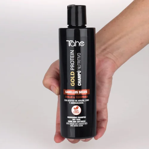 Miniatura 3 de Tahe Gold Protein Champú Nutritivo Para Cabello Seco 10.1 fl oz