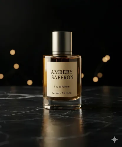 Miniatura 3 de Ambery Saffron Eau de Parfum para mujeres y hombres, perfume unisex de lujo de larga duración, sofisticada fragancia cálida y amaderada, vegano