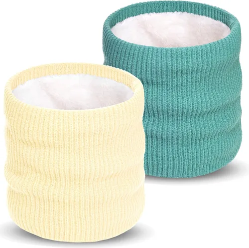 Miniatura 10 de Calentador de Cuello de Invierno para Hombres y Mujeres, Polaina de Cuello de Forro Polar Tejido, Cubierta Facial a Prueba de Viento para Clima