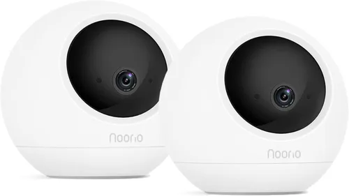 Noorio Cámara de seguridad para interiores, 2K y 4K Pan-Tilt 360° View WiFi Cámaras para monitor de bebé, cámara de detección de movimiento para