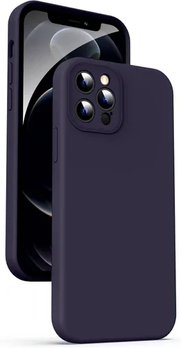 Miniatura 55 de Supdeal Funda de silicona líquida para iPhone 12 Pro Max, [protección de cámara] [antihuellas dactilares] [carga inalámbrica] Funda protectora de 4