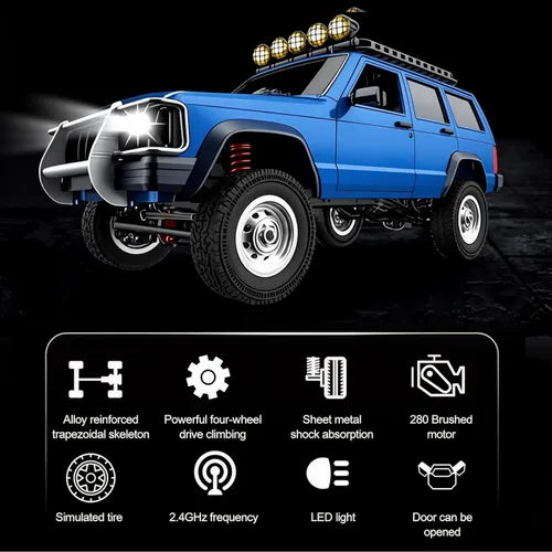 Miniatura 3 de Goolsky RC Rock Crawler, coche de control remoto a escala 1:12, camión RC todoterreno 4WD, vehículo de escalada de 2.4 Ghz, automóvil RC con luces