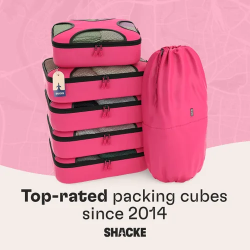 Miniatura 8 de Shacke Juego de 6 cubos de equipaje para viajes ligeros organizadores de equipaje
