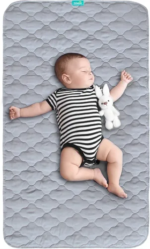 Miniatura 12 de Almohadillas de entrenamiento para ir al baño para niños pequeños, protector de colchón de cuna impermeable para almohadilla de humectación, Blanco