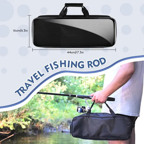 Miniatura 6 de Telescopic Fishing Rod and Reel Combo, 2PCS 5.9FT Collapsible Fishing Pole Set with Pre-Loaded Spinning Reel Lures and Carrier Bag, Saltwater 5.9