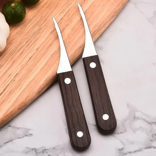 Miniatura 3 de 2 piezas de herramienta de acero inoxidable para camarones, pelador de camarones dentados, cuchillo limpiador de camarones para la cocina del hogar
