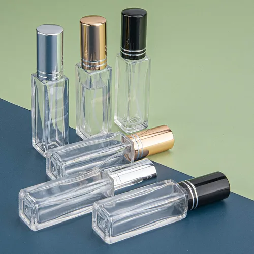 Miniatura 9 de Botella de perfume recargable, botella de perfume atomizadora sin BPA de 0.3 fl oz, atomizador de perfume de vidrio a prueba de fugas con tapas