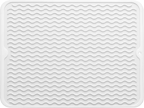 Miniatura 55 de MicoYang Alfombrilla de silicona para secado de platos para múltiples usos, fácil de limpiar, ecológica, resistente al calor, alfombrilla