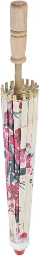 Miniatura 5 de KUIKUI Chinese Oiled Paper Umbrella Parasol White Wedding Umbrella Photo Props Tea Party Decorations