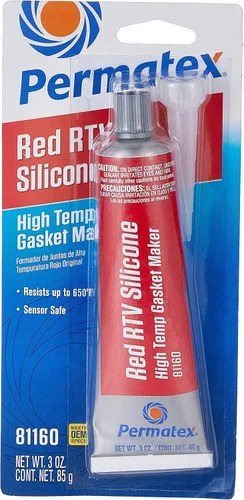 Miniatura 3 de Permatex 81160 Junta de silicona RTV roja de alta temperatura, 3 oz