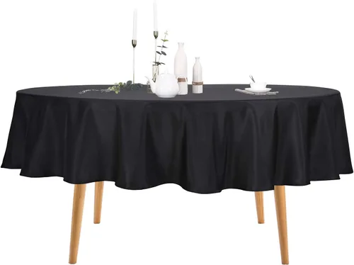 Miniatura 21 de Ascoza Paquete de 2 manteles rectangulares blancos de 60 x 84 pulgadas, tela de poliéster de 4 pies, para bodas, banquetes, restaurantes y fiestas