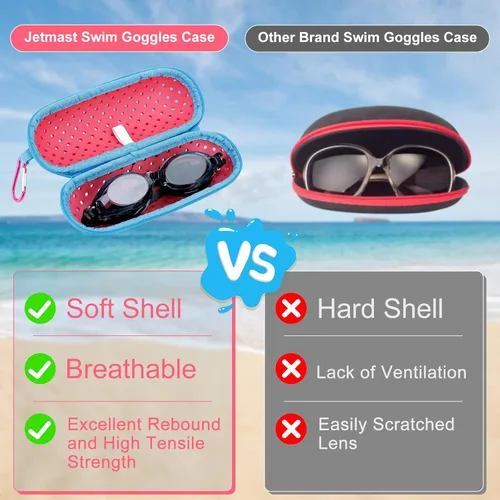 Miniatura 2 de Estuche para Gafas de Natación para Gafas de Natación, Fundas Protectoras para Gafas con Clip, Gafas de Sol, Gafas, Deportes Rosa