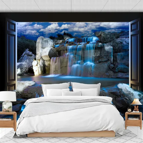 Miniatura 30 de FLFK Murales de Pared Despegables y Adhesivos de Paisaje de Cascada 78.7"x59" - Papel Tapiz Autoadhesivo Pintura Adhesivo Grande XXL Póster