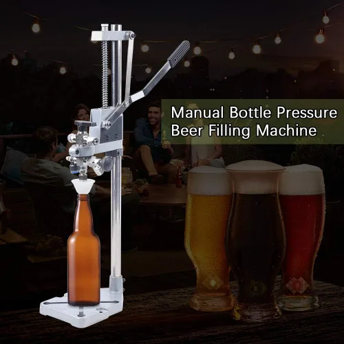Gdrasuya10 Llenadora de botellas de cerveza Máquina de llenado casera de acero inoxidable de grado alimenticio Dispositivo antiespumante Kit de