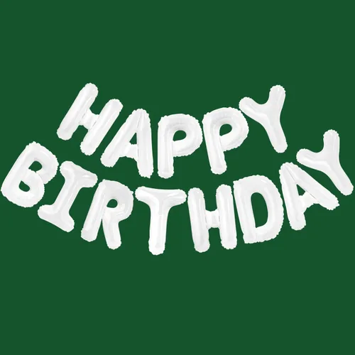 Miniatura 44 de CANREVEL Cartel de feliz cumpleaños, 13 letras de papel de aluminio de Mylar de 16 pulgadas con 12 globos de estrella, decoraciones de fiesta