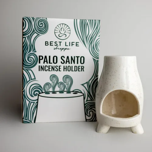 Miniatura 2 de Mini-Chiminea - Soporte de Palo Santo hecho a mano, quemador de incienso y atrapa cenizas para palitos de Palo Santo o incienso, decoración única