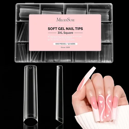 Miniatura 9 de MelodySusie Pegamento de uñas de gel 9 en 1 sin TPO para puntas de uñas postizas, 2 unidades de 0.5 fl oz de luz UV de larga duración requerida