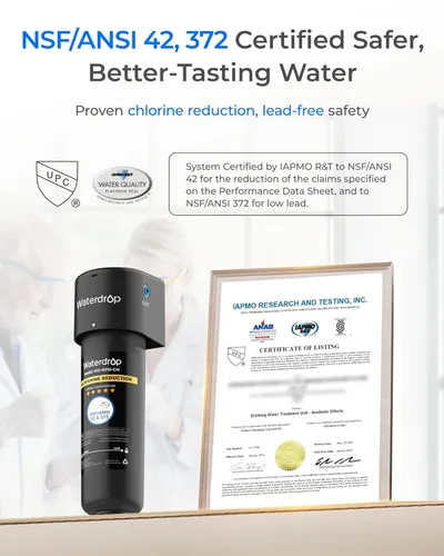 Miniatura 5 de Waterdrop 10UB-CM Filtro de Agua Bajo Fregadero de 6 Meses (Incluye: Sistema + Grifo) para 99% Reducción de Cloramina - Ideal para California