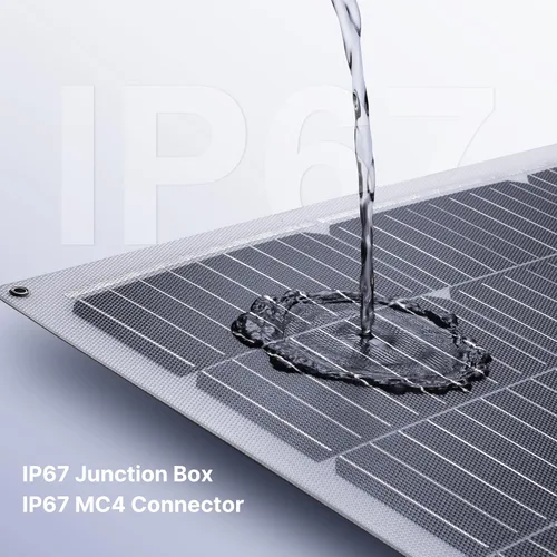 Miniatura 5 de 2PCS paneles solares flexibles de 100W 12V celda monocristalina 9BB 12 voltios semi-flexibles para marina RV remolque barco cabaña furgoneta