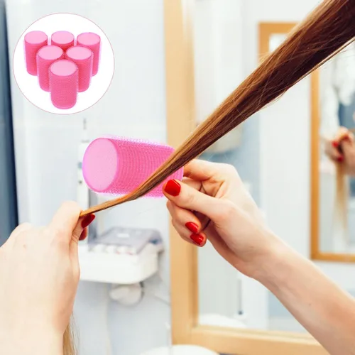 Miniatura 4 de Rodillo de pelo para flequillo, 12 unidades, rizadores de esponja para el cabello, autoagarre para mujeres y niñas