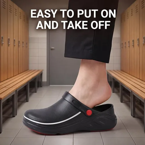 Miniatura 6 de FLIOZY Zuecos de chef para hombres y mujeres, antideslizantes, impermeables, a prueba de aceite, zapatos de trabajo de cocina profesional