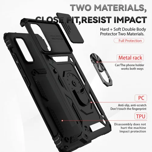 Miniatura 8 de Funda para Samsung Galaxy S20 con cubierta para lente de cámara, protector de pantalla HD, doble capa de grado militar, probada contra caídas
