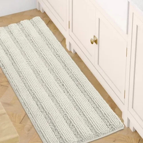 Miniatura 9 de H.VERSAILTEX - Alfombras de baño, juego de 2 piezas, alfombra de contorno para baño, juego de alfombras para inodoro, alfombra antideslizante
