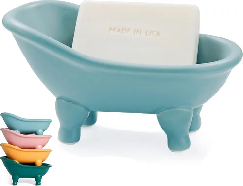 Miniatura 10 de 1 pieza de 5.6 pulgadas de cerámica negra mini jabonera pequeña maceta organizador de maquillaje contenedor Hamster bañera (negro)