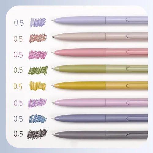 Miniatura 2 de WRITECH Bolígrafos de gel de 0.020 in, 8 unidades, bolígrafos retráctiles silenciosos para diario, dibujo y escritura, sin manchas, ni sangrado