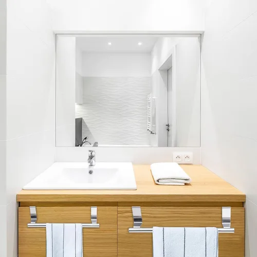 Miniatura 3 de Toallero para puerta de gabinete, toallero de cocina para gabinete, soporte para toallas de cocina de acero inoxidable, colgador de toallas de mano