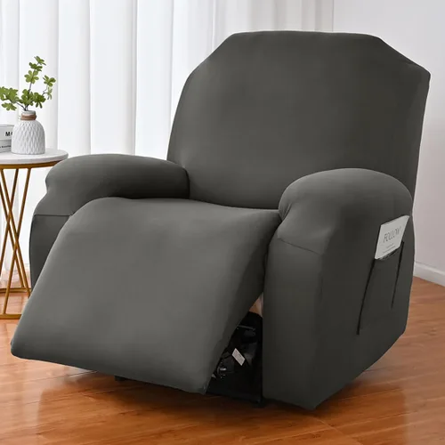 Miniatura 38 de vctops Fundas para sofá reclinable de 3 cuerpos, de punto, elásticas, suaves, lisas, antideslizantes, para sofá, protector de muebles con parte