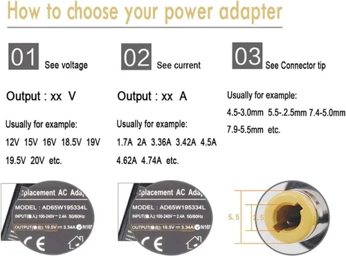 Miniatura 4 de Adaptador de CA de 90 W Cargador para portátil Toshiba Satellite L305 L305D L455 L505 L505D L635 L645 L655 L655D L745 L755 L775 L855 L875 A105 A135
