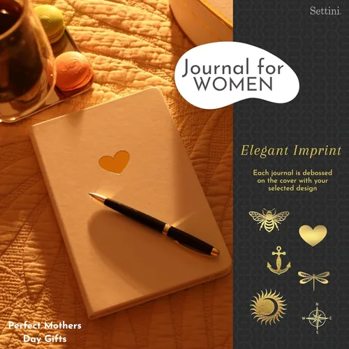 Miniatura 3 de SETTINI - Cuaderno de tapa dura, piel sintética, cierre elástico, marcador de libros, bolsillo interior Plano, con renglones, rayado. Cuaderno