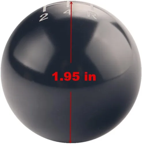 Miniatura 4 de Dewhel JDM Cabeza redonda para palanca de cambios de 5 velocidad tracción manual, pomo de palanca atornillable M10 x 1,5 en para Honda Acura, Negro
