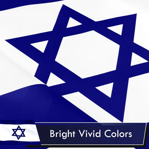 Miniatura 3 de G128 Bandera de Israel, 3 x 5 pies, serie LiteWeave, impresa en poliéster 100D, bandera de país, colores vibrantes, ojales de latón