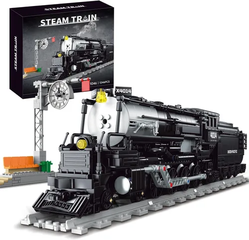Juego de construcción de tren urbano para adultos, juegos de juguetes de construcción de tren tronco para niños y niñas de 8 a 14 años de Navidad,