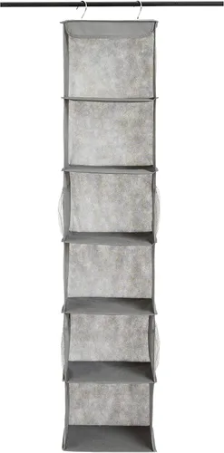 Miniatura 3 de Amazon Basics Organizador de armario colgante de 6 niveles con bolsillos, 8.5" de profundidad x 12" de ancho x 9" de alto, gris Organizador