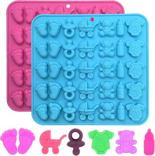 Miniatura 8 de Moldes redondos para caramelos de gomitas, 220 moldes de silicona para caramelos con 2 cuentagotas para caramelos duros, gomitas, caramelos