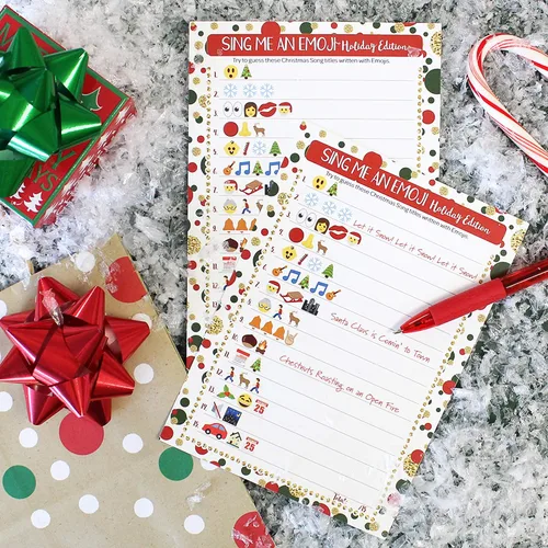 Miniatura 2 de DISTINCTIVS Juego de fiesta de Navidad - Cántame un emoji, 25 jugadores