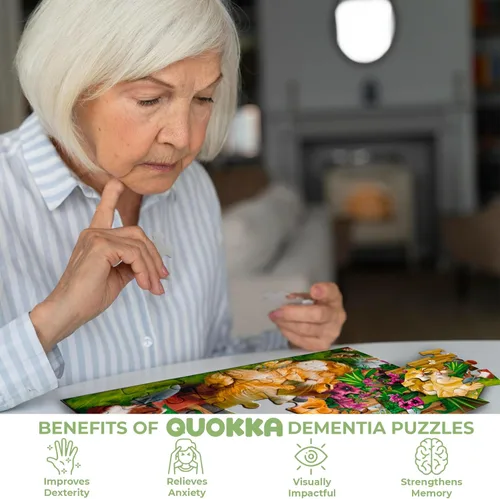 Miniatura 5 de QUOKKA 13 Piezas de Actividades para Demencia para Adultos - 3 Juego de Rompecabezas para Personas Mayores - Regalos Grandes para Personas Mayores
