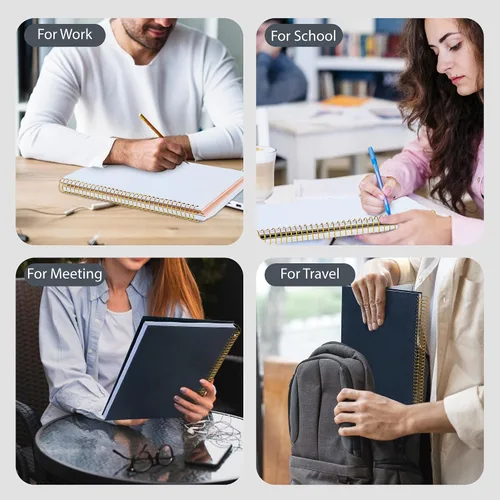 Miniatura 2 de FLYING EAGLE Cuaderno de gráficos grande de 8.5 x 11 pulgadas, cuadrícula gráfica en espiral, 210 páginas, cuaderno gráfico de tapa dura, cuaderno
