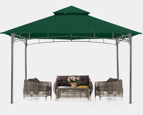 Miniatura 21 de ABCCANOPY Gazebos para patios 10x10 - Gazebo con marco de acero para exteriores para césped, patio trasero, jardín, terraza (gris oscuro)