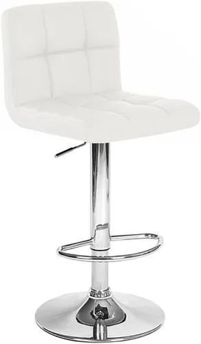 Miniatura 7 de Taburete de bar hidráulico Roundhill ajustable de piel de giro, 2 unidades, Cuero sintético Acero inoxidable, Negro
