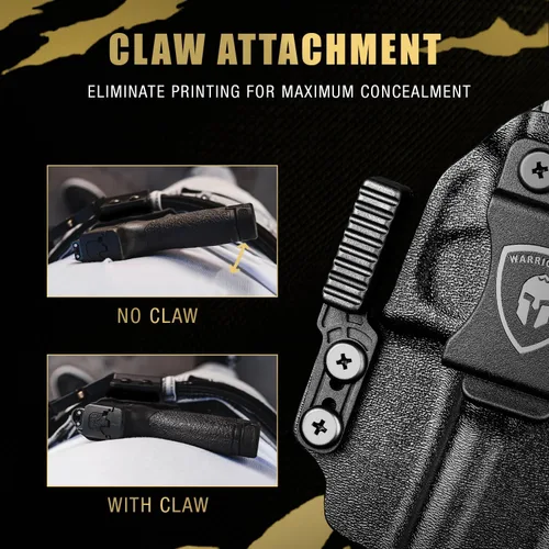 Miniatura 4 de Funda IWB de Kydex WARRIORLAND, Compatible con Glock 17/19/19X/20/21/26/43X/43Xmos, Hellcat Pro, Sig P320/P365/P365X/P365XL, G2C/G3C/G3, M&P