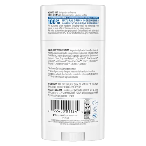 Miniatura 2 de Schmidt's Desodorante vegano sin aluminio Fresh Rain & Birch con protección contra olores las 24 horas, para mujeres y hombres, ingredientes