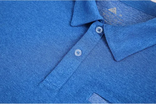 Miniatura 4 de V VALANCH Polo de golf de manga corta para hombre, estilo casual, con cuello que absorbe la humedad