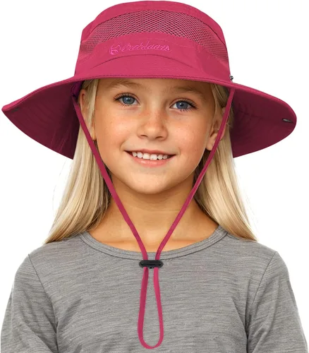 Miniatura 8 de Sombrero de sol para niños con protección solar UPF 50+, sombrero de pescador para niños y niñas, ala ancha, verano, playa, pesca, safari, sombrero